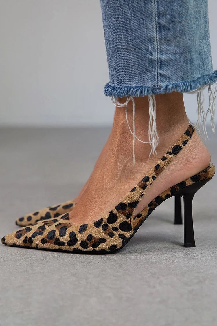ARIONELLE – LEOPARD SLINGBACK HEELS