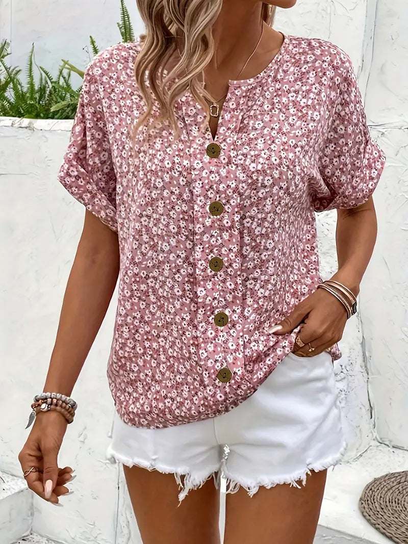 Verna - Chic Floral Print Blouse