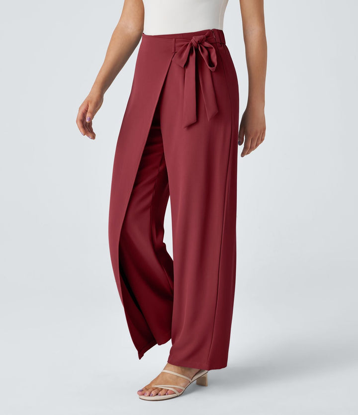 Cara | High-Waisted Pants with Elegant Wrap Design