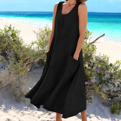 Morgan™ | Sleeveless Flowy Pocket Dress