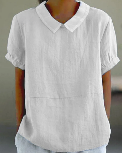 Beatrix | Retro Floral Cotton-Linen Shirt