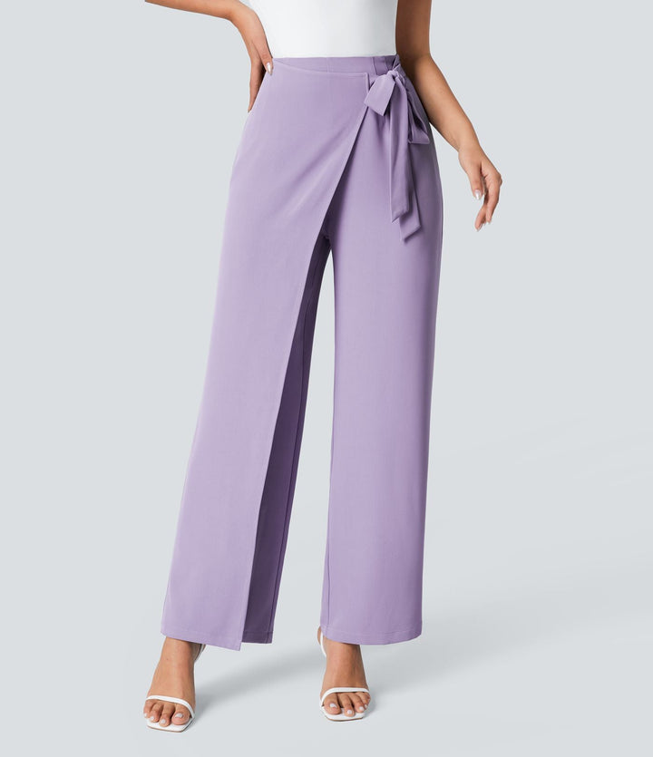 Cara | High-Waisted Pants with Elegant Wrap Design