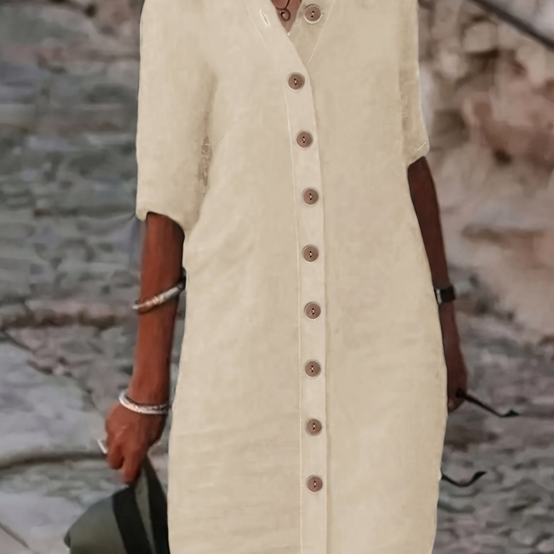 Sarah™ | Button-Down Shirt Dress