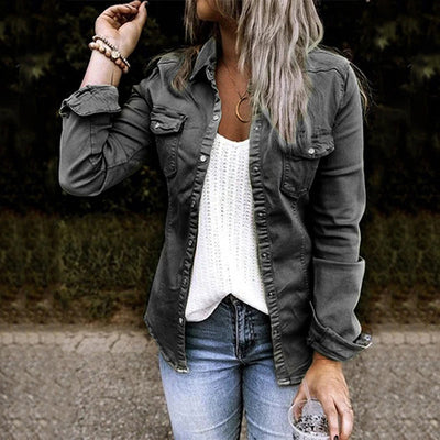 Arya - Lightweight Denim Shirt Jacket