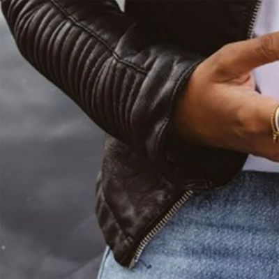 Deborah - Leather Moto Jacket