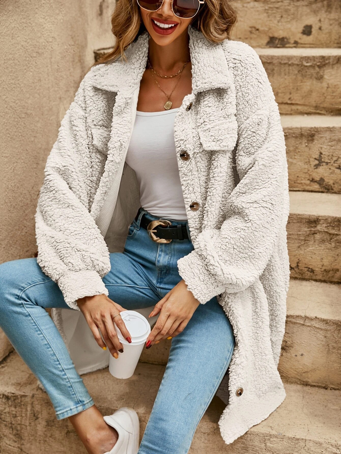 Emily - Plush Teddy Coat