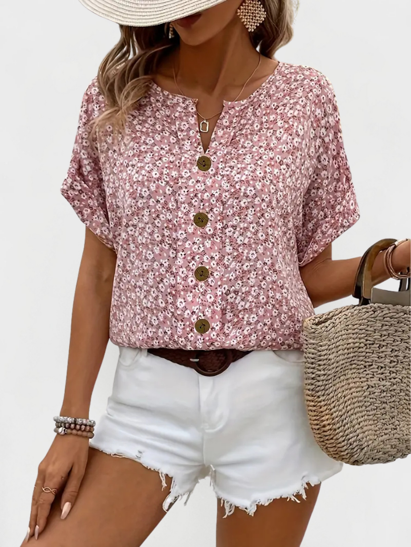 Verna - Chic Floral Print Blouse