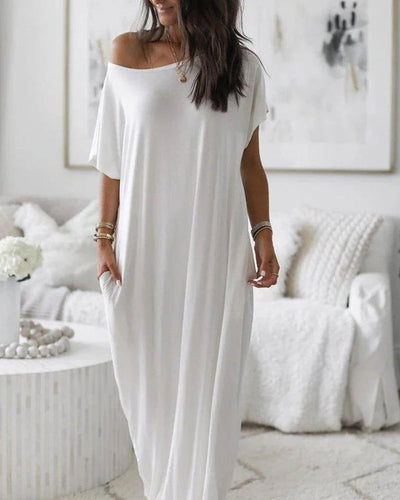 Aureline™ | Relaxed Off-Shoulder Dress
