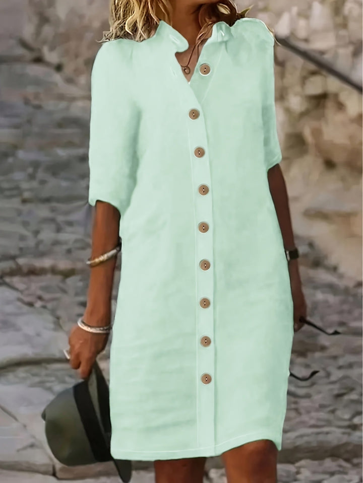 Sarah™ | Button-Down Shirt Dress