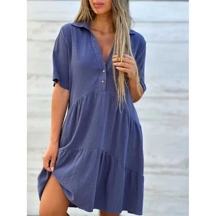 Elowen™ | Relaxed Collared Short Dress