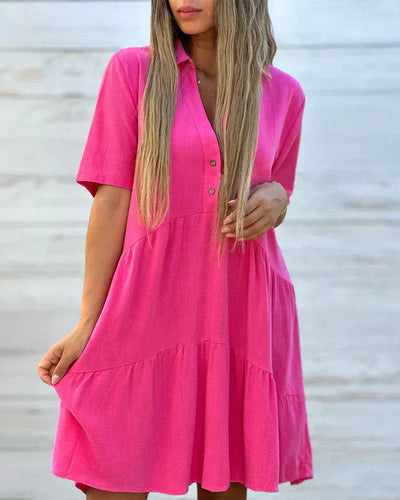 Elowen™ | Relaxed Collared Short Dress