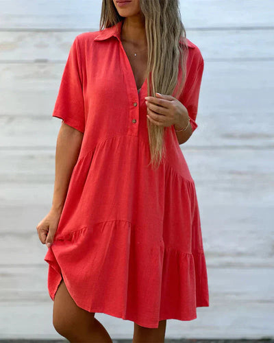 Elowen™ | Relaxed Collared Short Dress
