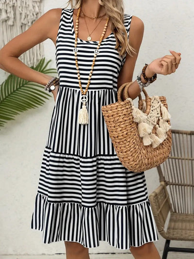 Lauren™ | Sleeveless Striped Sundress